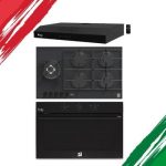 طقم بلت إن بيورتي - شفاط مطبخ بيورتي مسطح بلت إن - 90 سم - قوة شفط 450 م3/ساعة - موديل - PTSLIM PLUS BL 90CM + بوتاجاز بلت إن غاز بيورتي 90 سم زجاج أسود – 5 شعلات - موديل - HPT912G + بيورتي فرن بلت إن غاز بشواية غاز 90 سم أسود 97 لتر - موديل – OPT903GG