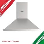 شفاط مطبخ هرمي بيورتي – 90 سم، قوة شفط 850 م³/س، فضي - موديل - PANSY PRO X