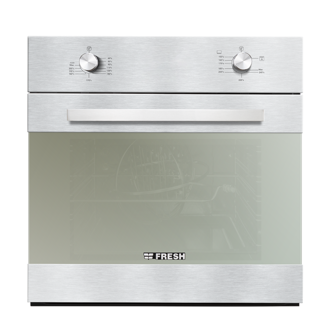 fresh_oven_built_in_stainless_60_cm_-hofr60cms-10343.png فرن فريش 60سم غاز شوايه غاز ستانلس 2مروحه هيدروليك كودHOFR60CMSE 10343 - الصورة 1