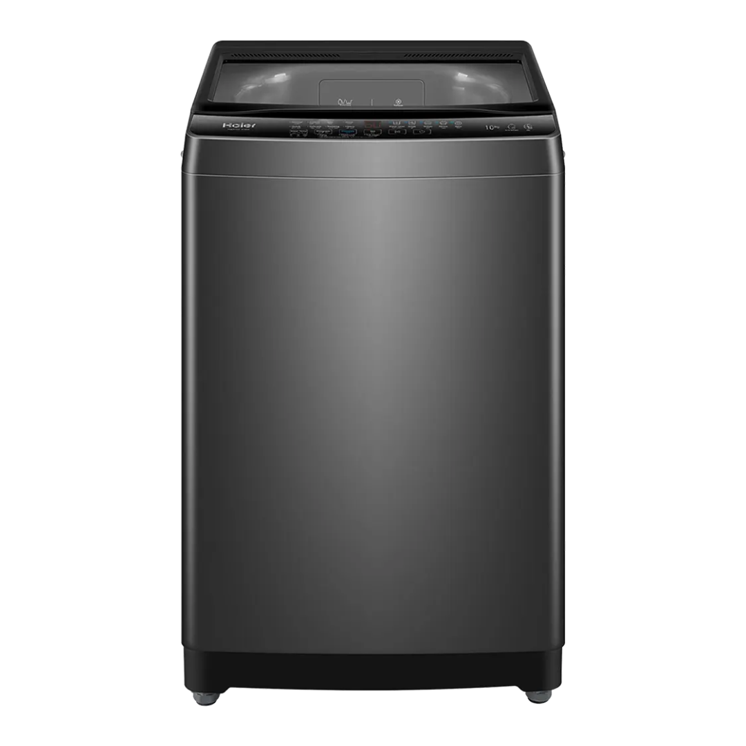 ⁦غساله هاير فوق اتوماتيك 11كيلو سلفر غامق انفرتر هيدروليك HWM110B2178S8⁩ - الصورة ⁦1⁩