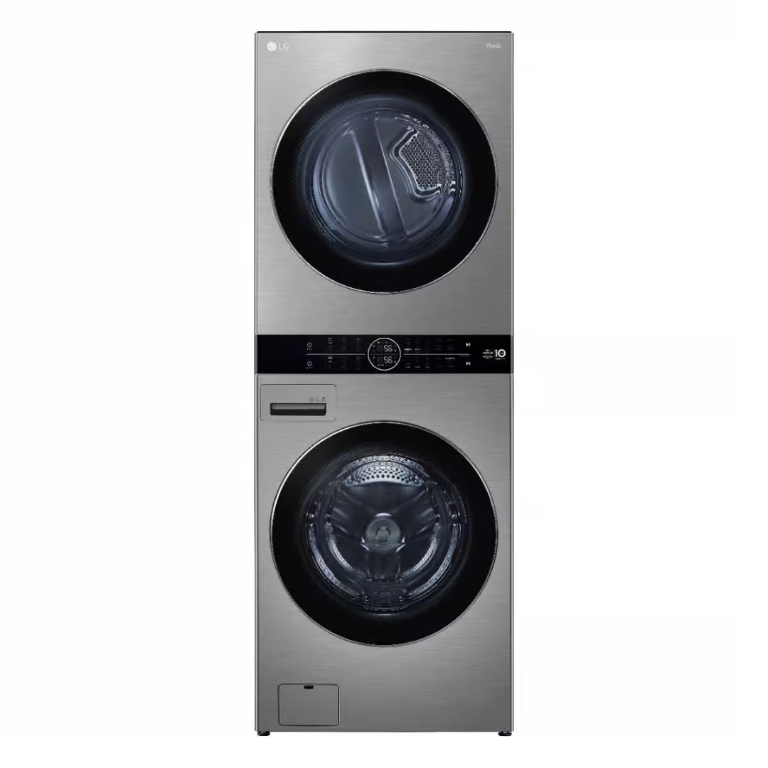 lg_washtower_front_load_automatic_wash_with_dryer_21kg_inverter_motor_silver-_fwt2116ss.png غساله ال جى اوتوماتيك 21كيلو 16ك مجفف 1000لفة سلفر فيفاتشى كورى ووش تاور FWT2116SS - الصورة 1