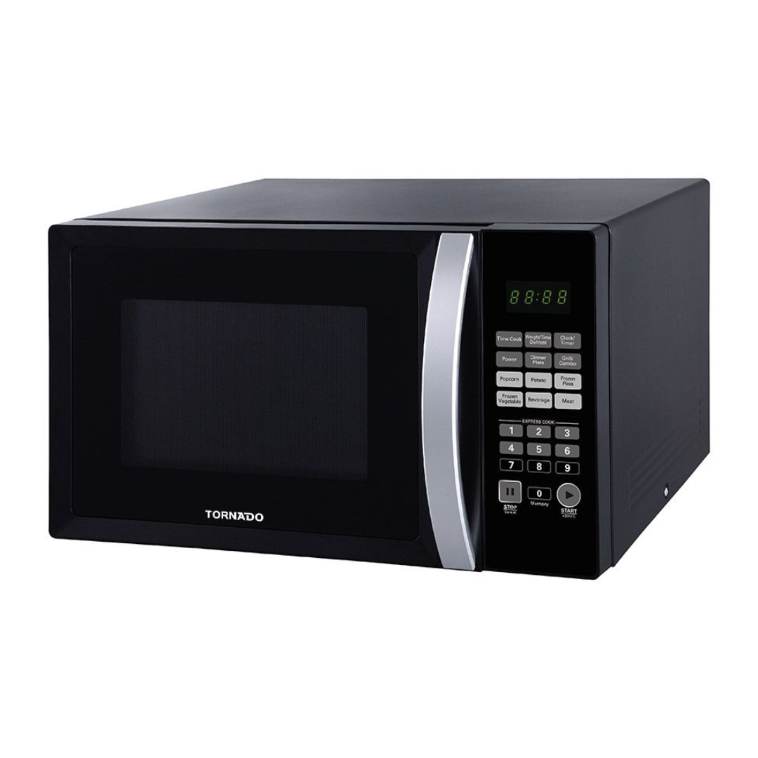⁦ميكرويف تورنيدو 36لتر اسود شوايه ديجيتال 1000وات TMD36GEBK⁩ - الصورة ⁦1⁩