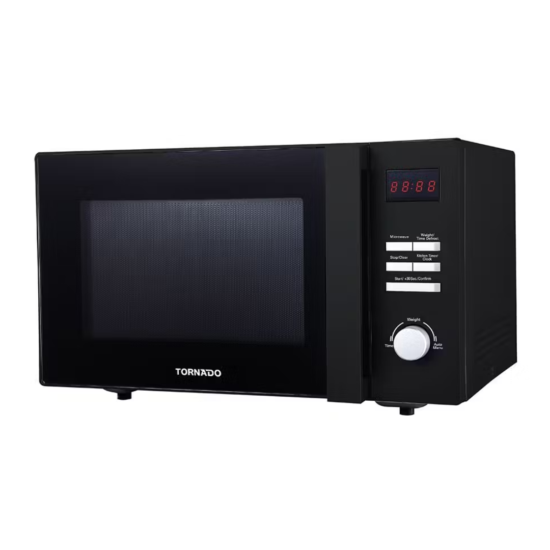 tornado_microwave_solo_25_litre_900_watt_in_black_colortmd25sebk_1.png ميكرويف تورنيدو 25لتر اسود 900وات TMD25SEBK - الصورة 1