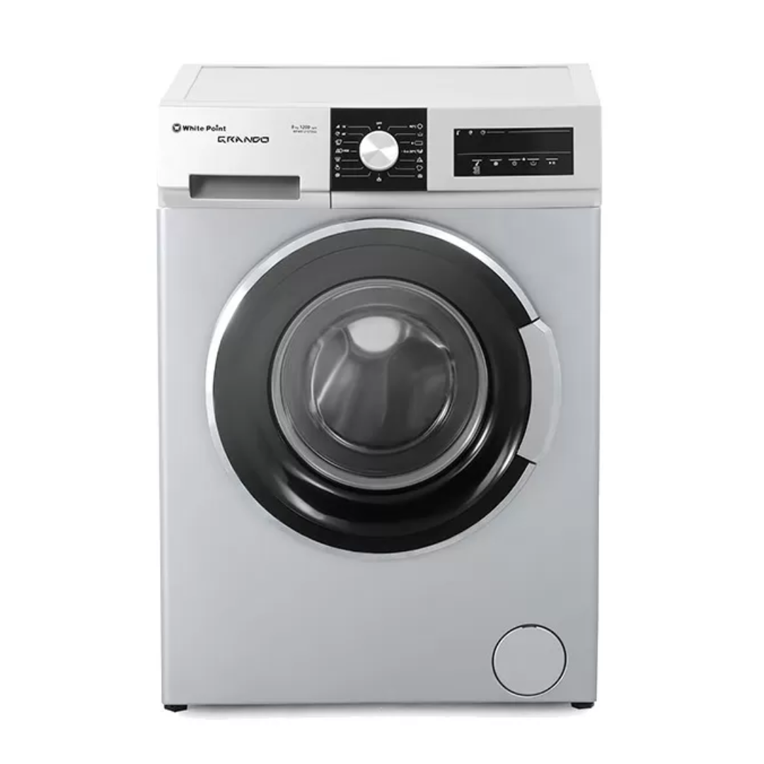 white_point_washing_machine_7_kg_1000_rpm_steam_wash_silver_wpw71015dsws_inv.png غساله وايت بوينت اوتوماتيك 7كيلو 1000لفه بخار سلفر انفرتر تركى WPW71015DSWSINV - الصورة 1