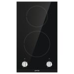 مسطح 2 عين سيراميك كهرباء اسود - 30 سم - التحكم باللمس