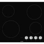 مسطح ٤ عين سيراميك كهرباء اسود، ٦٠ سم، مفاتيح امامية