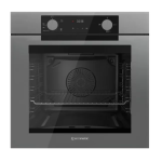 ايكوماتيك فرن غاز 60 سم بشواية غاز ومروحتين أمان كامل كريستال رمادي G6604PROGR