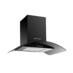 ايكوماتيك شفاط بالمدخنة كريستال منحني 90 سم 650 م3/ساعة لون اسود H96GBK