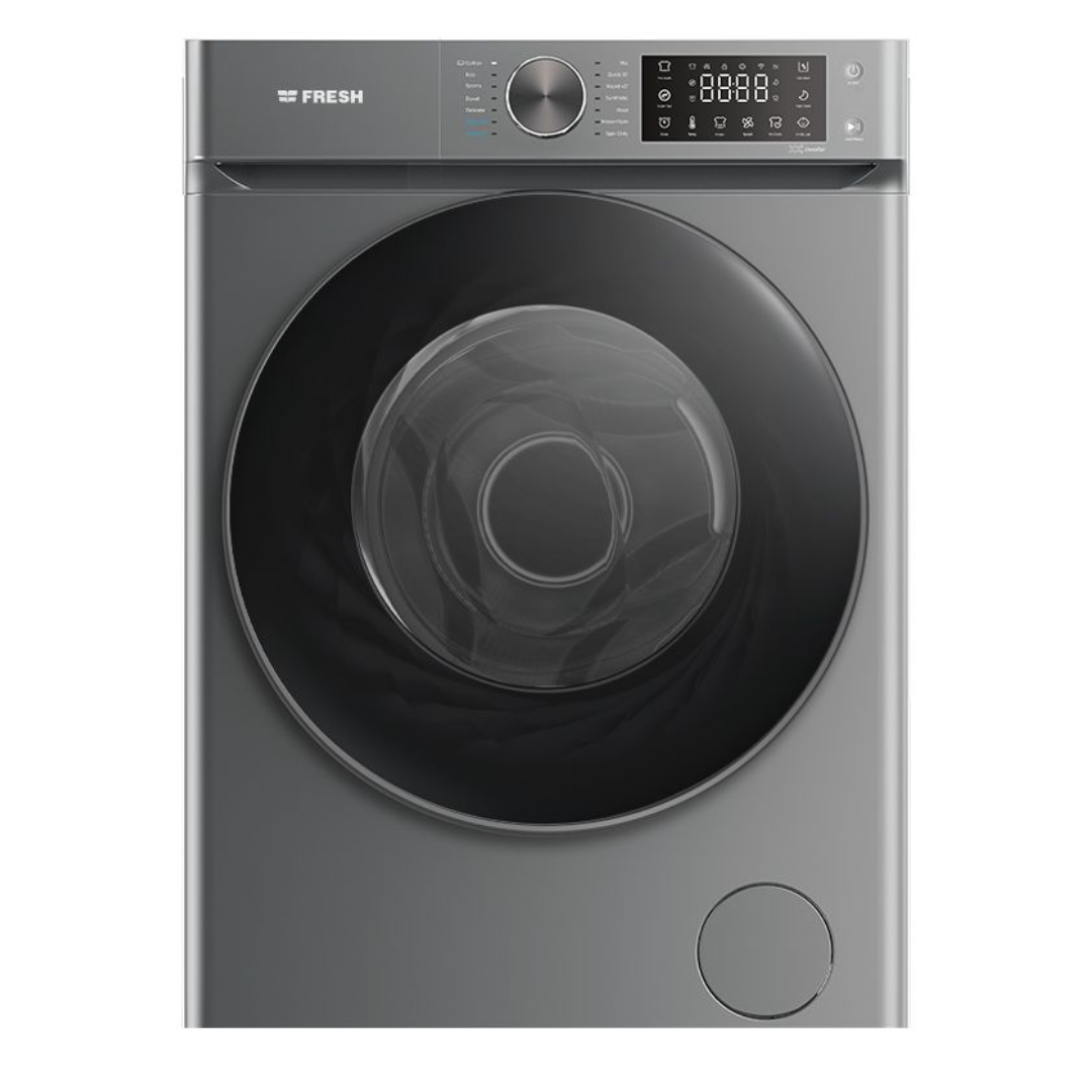 fresh_washing_machine_9_kgs_inverter_direct_drive_pc-_silver.png غساله فريش اوتوماتيك 9كيلو 1400لفه سلفر غامق بخار انفرتر دفع مباشر ديجيتال كود16429 W9DD1455PCDS - الصورة 1